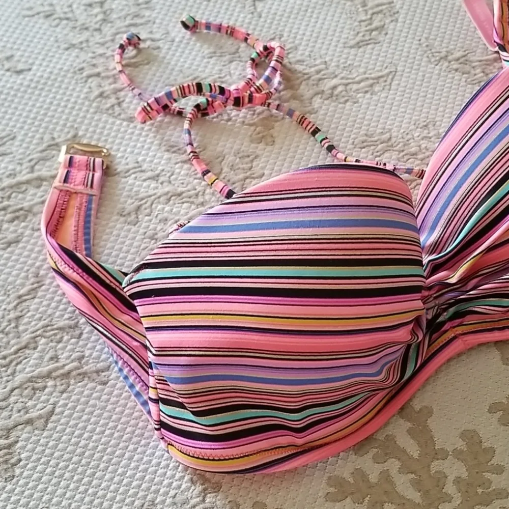 Victoria's Secret Strip Bandeau Pushup Bikini Top